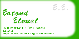 botond blumel business card