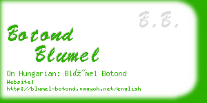 botond blumel business card